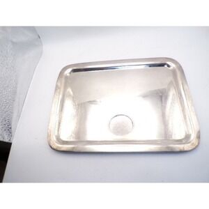 Vintage Silver Plated Rectangular Serving Tray Small Appetizer Dessert Dish